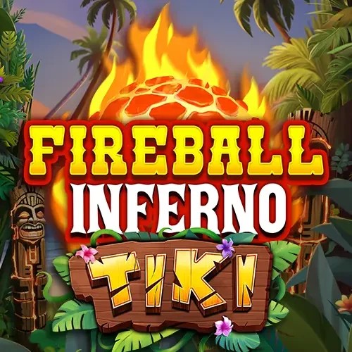 Fireball Inferno Tiki online game logo by NetEnt on katanaspins.co.uk