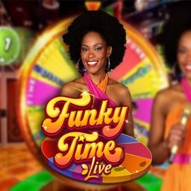 Funky Time slot logo by Evolution at Katanaspin Casino